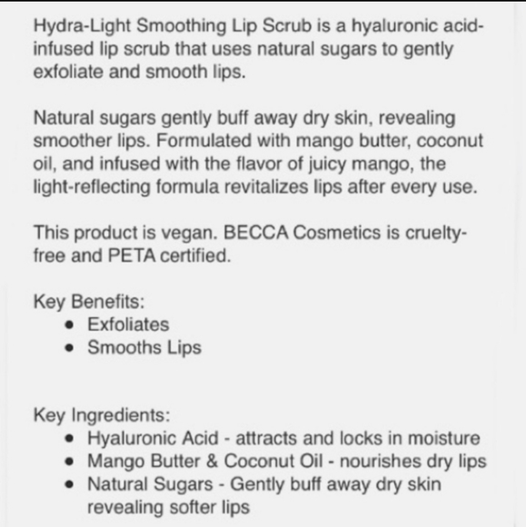 Becca Hydra-Light Smoothing Lip Scrub - Picture 7 of 7